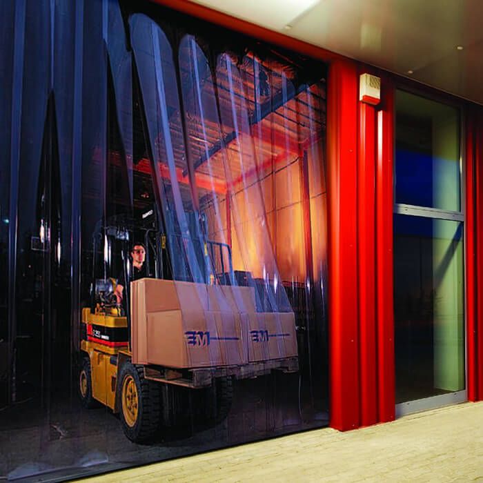 Rideau à lanière transparent automatiser Series 9000E | Series 9000E Automatic Clear Strip Curtain